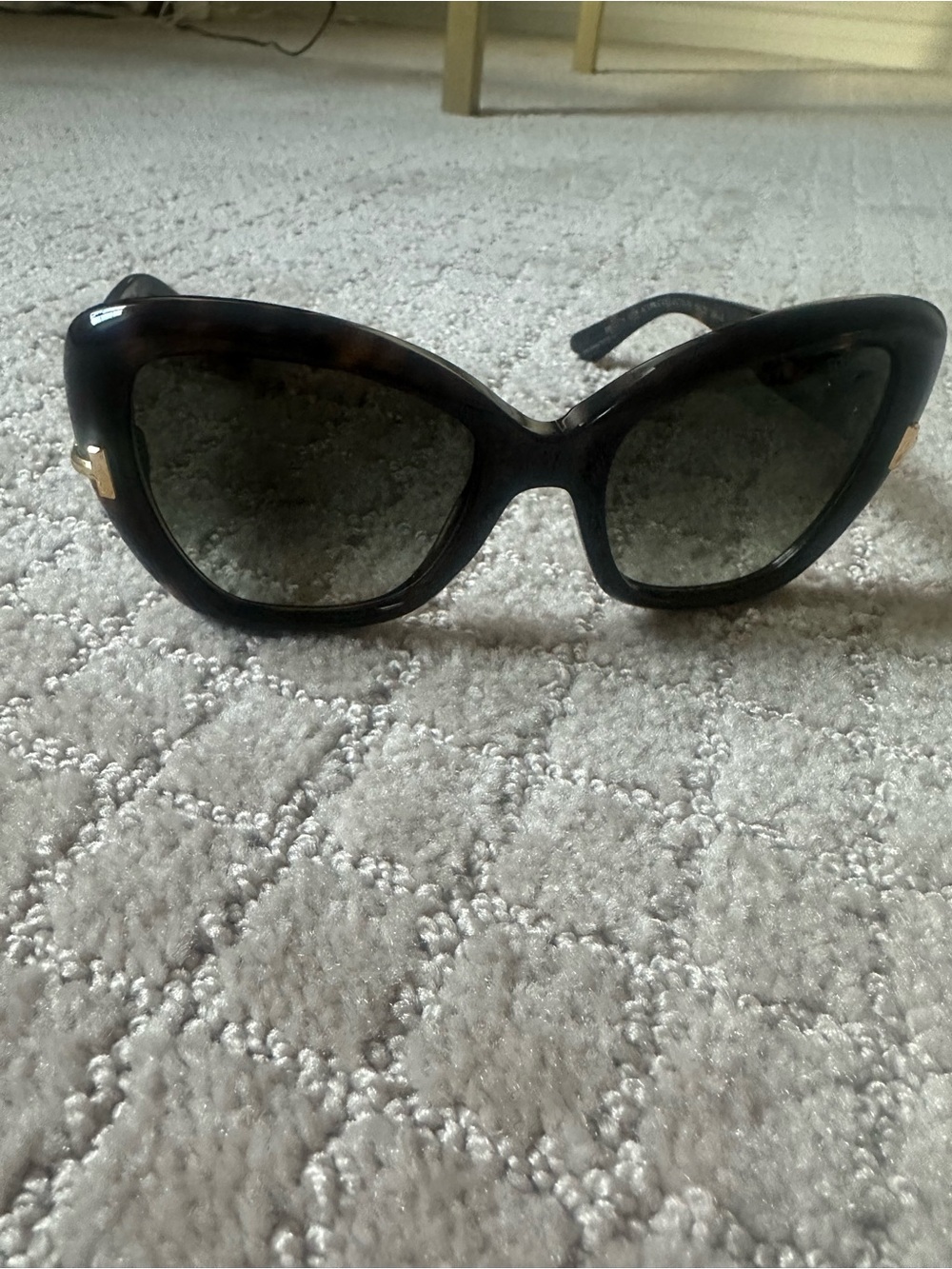 Tom Ford Tortoiseshell Cat-Eye Sunglasses with Dark Lenses